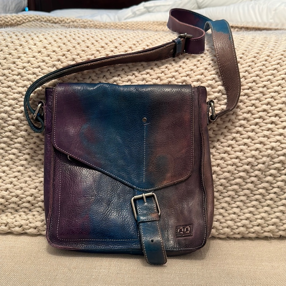 Bedstu Venice Beach messenger style bag in Moody Blues, excellent condition,$150
